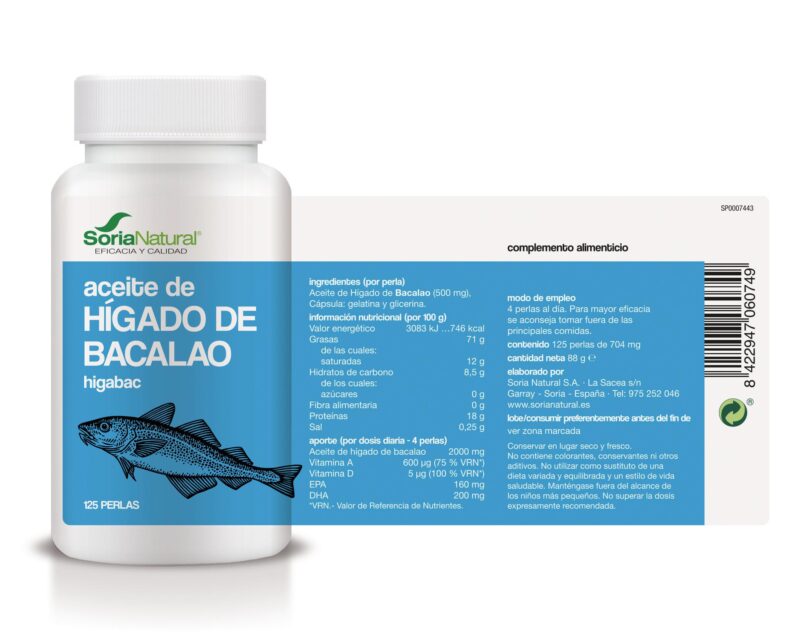 Aceite Hígado de Bacalao Soria Natural - Imagen 2