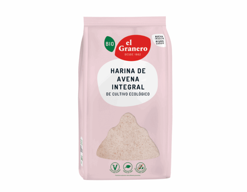 HARINA DE AVENA INTEGRAL - EL GRANERO 1KG